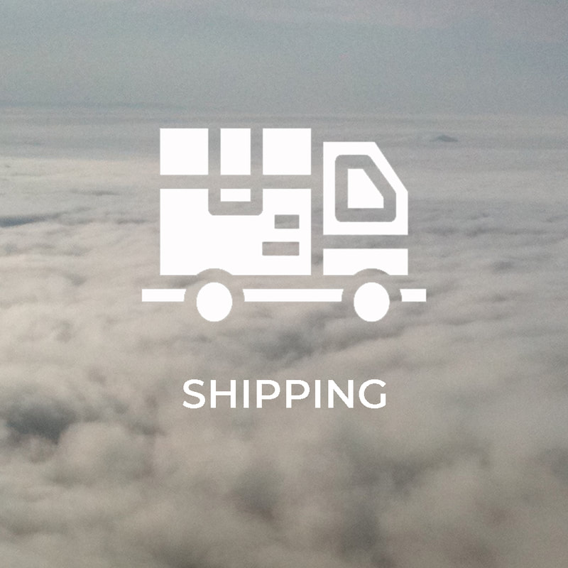 CICK ON THIS LINK TO GO TO OUR SHIPPING POLICY PAGE.  The picture is of a shipping truck  and a background of clouds.